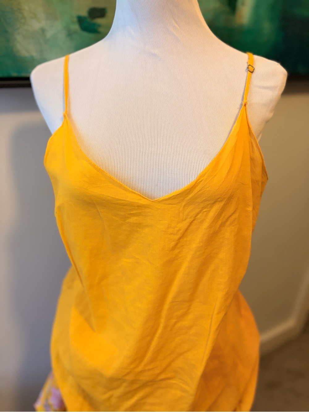 Velvet by Graham & Spencer Yellow Pink Floral Dress - Picture 7 of 7